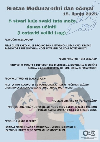 BITI TATA: NEZAMJENJIVA ULOGA OČEVA U ŽIVOTU I ODGOJU DJECE