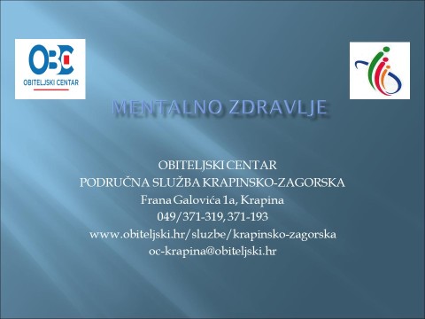 Predavanje „Mentalno zdravlje