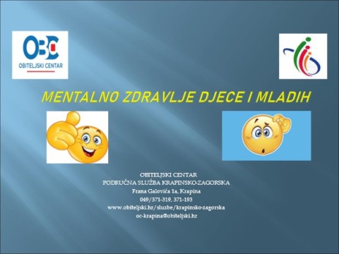 Predavanje „Mentalno zdravlje djece i mladih u postpandemijskom vremenu
